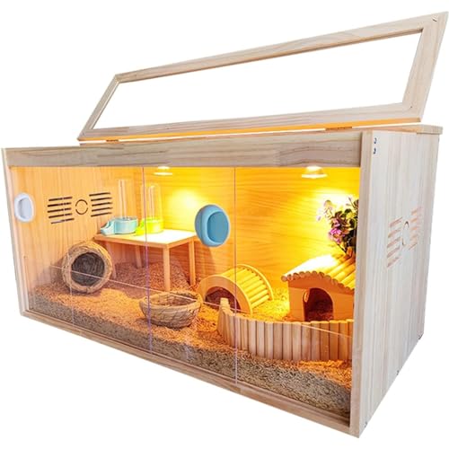 Futterbox Für Hühner, Haustierkäfig Aus Holz Mit Zubehör, Rutin-Hamsterkäfig Und Lebensraum Für Kleintiere, Ideal Für Kaninchen, Meerschweinchen von HSRG