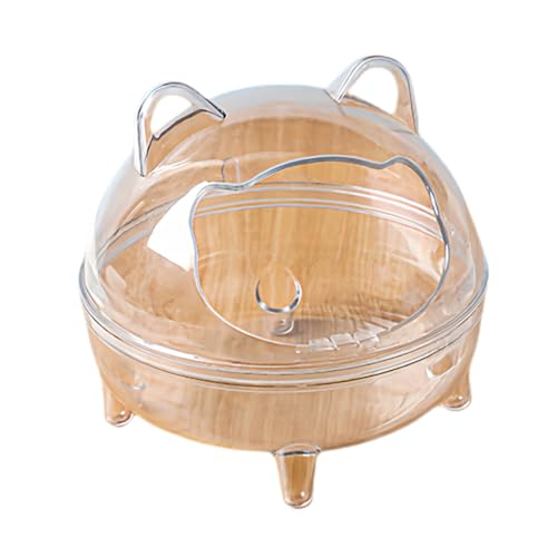 HSTWODE 1 Stück Hamster Sandbad,Transparente Hamstertoilette Hamster Sand Badezimmer Sandkasten Toilette Hamster Sandbadbehälter für Igel Meerschweinchen Tierkäfig Zubehör (L) von HSTWODE