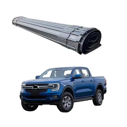 4x4 Zubehör Fahrzeuge Pickup Camper Harte Roll Up Bett Abdeckung Kompatibel for Ford Ranger Nächsten Gen Tonneau Ranger Upgrade Raptor Thailand von HTAQYU