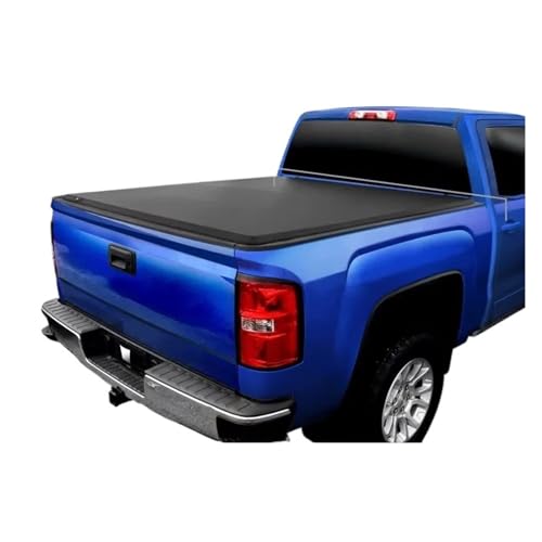 8 FT Pickup Soft Tri Fold Persenning Abdeckung LKW Ladefläche kompatibel for Hilux Vigo Revo Rocco Tundra von HTAQYU