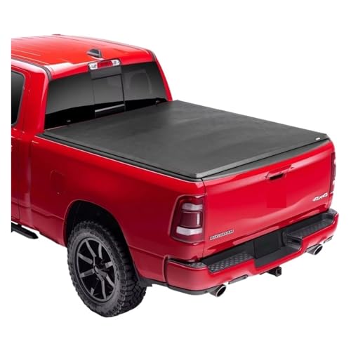 8FT Pickup Dreifach-Laderaumabdeckung, LKW-Ladeflächenabdeckung, kompatibel mit Dodge Ram 1500 von HTAQYU