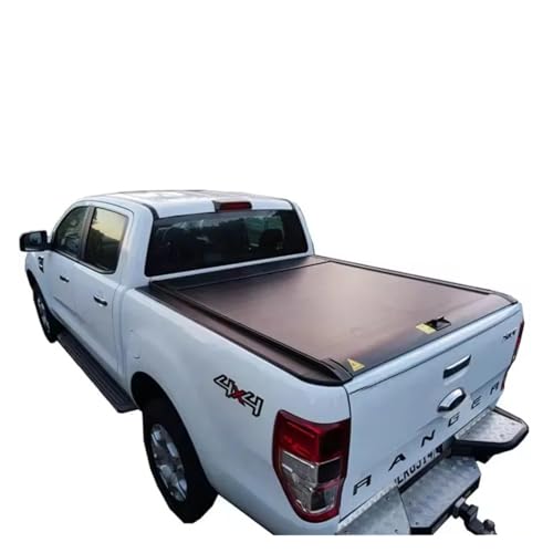 Einziehbare Harte Ladeflächenabdeckungen for 4x4-Pickups, aufrollbare Rolldeckelabdeckung, kompatibel mit Ford Ranger Next Gen Tonneau XLT von HTAQYU