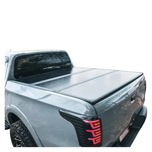 Einziehbare Ladeflächenabdeckungen aus Aluminium for Pickup-Trucks, Harte, dreifach gefaltete Laderaumabdeckung, kompatibel mit Triton L200-Zubehör von HTAQYU