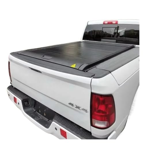 Einziehbarer Hart-Pickup-Tonneau-Bettbezug, Rolldeckel, kompatibel mit Dodge RAM 1500, Schwarz, 4 x 4-Pickup-LKW, Autos, Harter Typ von HTAQYU