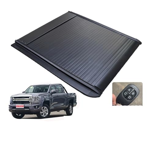 Kompatibel mit Great Wall GWM POER Kingkong Pickup Truck Tonneau Bettabdeckung Heckklappe verdickter Aluminium-Rollvorhang Push Pull(Kingkong Automatic) von HTAQYU