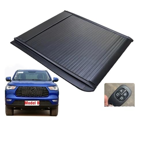 Kompatibel mit Great Wall GWM POER Kingkong Pickup Truck Tonneau Bettabdeckung Heckklappe verdickter Aluminium-Rollvorhang Push Pull(Model B Automatic) von HTAQYU