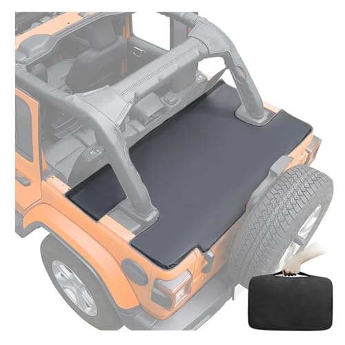 Laderaumabdeckung kompatibel mit Jeep Wrangler JK Unlimited 2007–2018, 4-türig, Vinyl, for Kofferraum, Gepäckraum, Heckklappe, Tonabdeckung, Sonnenschutz von HTAQYU