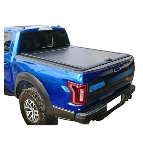 Pickup-Heckkasten-LKW-Abdeckung, einziehbarer Aluminium-Rollladendeckel, Tonneau-Abdeckung, kompatibel mit F150 F-150 2015–2019, 1,6m von HTAQYU