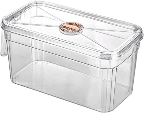 Aquarium, rechteckig, transparentes Acryl-Aquarium mit Deckel, Heimdekoration, transparentes kleines Aquarium, Badezimmer-Organizer, Aquarium-Set, 26,5 x 14 x 14 cm von HTDSVTD