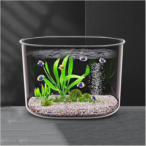 Aquarium, sturzsicheres transparentes Acryl-Aquarium, kleines und mittelgroßes Heimaquarium, Goldfischbecken, Schildkrötenbecken, Aquarium-Set (Größe: L) - Klein von HTDSVTD