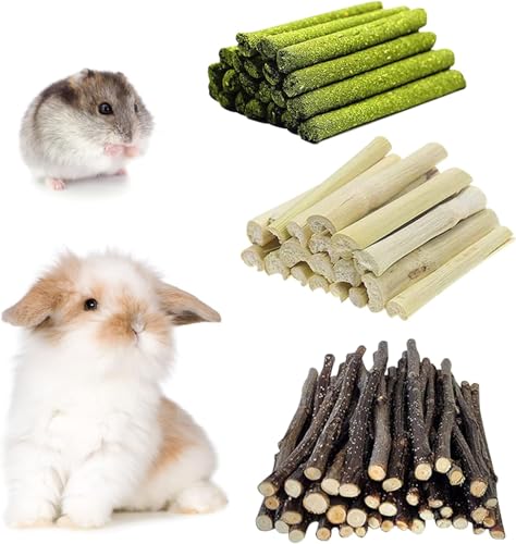 HTRTRR 250g Timothy Hay Sticks, Kaninchen Kauspielzeug, Hamster Beißspielzeug, Kleintier Zahnpflege Snacks, Kauspielzeug für Kaninchen, Hamster, Meerschweinchen, Chinchillas von HTRTRR