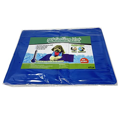 HTUK Selbstkühlende Haustier-Hunde-Gel-Matte 40 cm x 30 cm Reise Spielen Training Pad Haustier Selbstkühlende Matte Haustiere Sommer Schlafmatratze von HTUK