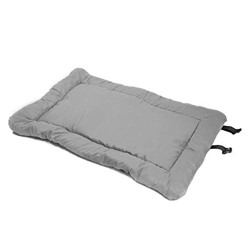 HTYG Großes Hundebett für die Reise-tragbares Hundekissen im Freien-rutschfeste Hundematte-Autositz-Camping-leicht zu tragen-90 x 60 cm (Grau) von HTYG