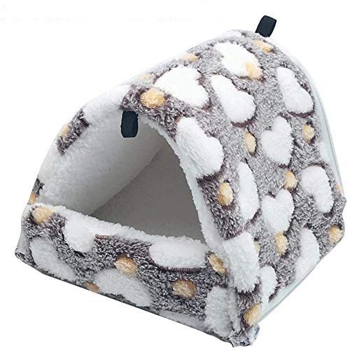 Kleine Tier Pet Nest Hängen Bett-Verbesserte Warme Baumwolle Nest-Weichen Hamster Bett Schlafen Niedlichen Hamster Hängematte Vögel Haus-Abnehmbare Schlafsack (Kaffeefarbe : 17 * 15cm) von HTYG