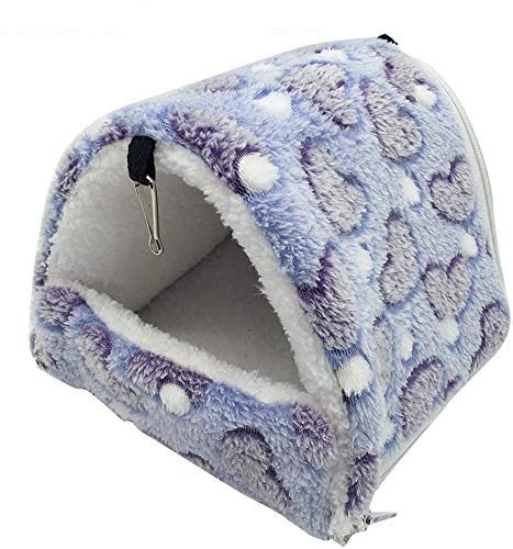 Kleine Tier Pet Nest Hängen Bett-Verbesserte Warme Baumwolle Nest-Weichen Hamster Bett Schlafen Niedlichen Hamster Hängematte Vögel Haus-Abnehmbare Schlafsack (lila : 17 * 15cm) von HTYG