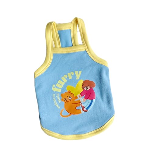 HUAANYA Hund Frühlingsblaue Weste Für Dog Boy Girl Kleine Hunde Für Innen Und Außen Cartoon Kleidung Outfit Für Haustierhunde Atmungsaktive Hundeweste HUAANYA Hund Frühlingsblaue Weste Für Dog Boy Girl Kleine Hunde Für Innen Und Außen Cartoon Kleidung Outfit Für Haustierhunde Atmungsaktive Hundeweste von HUAANYA