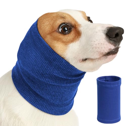 HUAJINGKEJI Hunde-Ohrenschützer, Lärmschutz, Haustier-Schal, beruhigender Hunde-Ohrenschützer, hoch dehnbar, für den Winter, warme Hoodies von HUAJINGKEJI