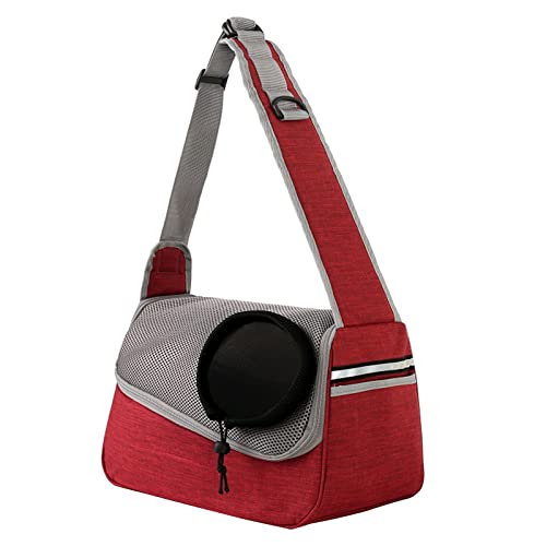 HUAJINGKEJI Strapazierfähige kationische Hundetasche, Schultertasche, Haustiertasche mit verstellbarem Gurt, atmungsaktiv, für Katzen und Hunde von HUAJINGKEJI