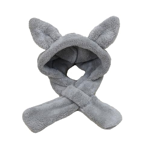 HUAJINGKEJI Warme Fleece-Haustier-Kapuzenpullover für kleine Hunde und Katzen, Winter, warmer Fleece-Ohrenschutz, Haustierkostüm, Mütze, Partyhut von HUAJINGKEJI