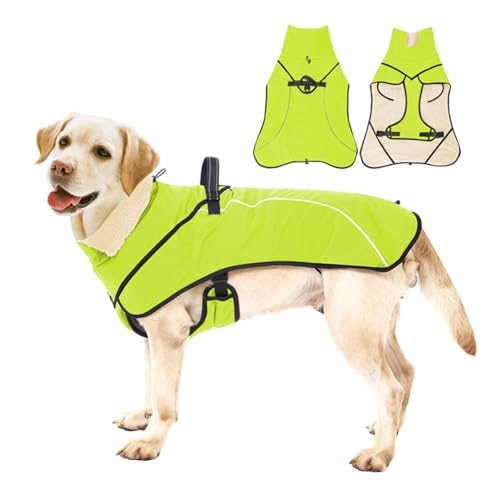 HUAJINGKEJI Warmer Wintermantel für kaltes Wetter, mit Fleece gefüttert, Kleidung für große Rassen, Hundeoberbekleidung, warme Jacken für Outdoor-Aktivitäten von HUAJINGKEJI