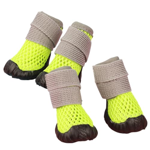 HUANGANG Hundeschuhe, Pfotenschutz, rutschfest, für kleine Hunde, ausgehöhlte Schuhe für Outdoor-Aktivitäten, Spaziergänge mit dem Hund von HUANGANG