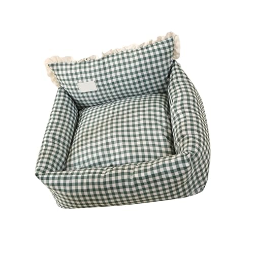 HUANGANG Katzenbett, Hundesofa, haarig, weich, beruhigt, Haustierbett, elegantes Plüsch-Schlafbett, Haustierzubehör von HUANGANG