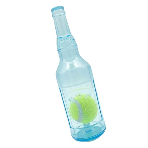 HUANGANG Pet Chew Toy Teething Toy Wine Bottle Toy with Tennis Molar Pet Chew for Tething Toy Reward Molar Toy for Puppy von HUANGANG