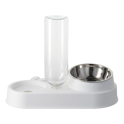 HUANGGG 2 in 1 Katzen Futterbehälter Hunde Wasser Futternapf Doppelfutter Wasserspender Set Katzen Slow Bowl Futterbehälter Supplies von HUANGGG