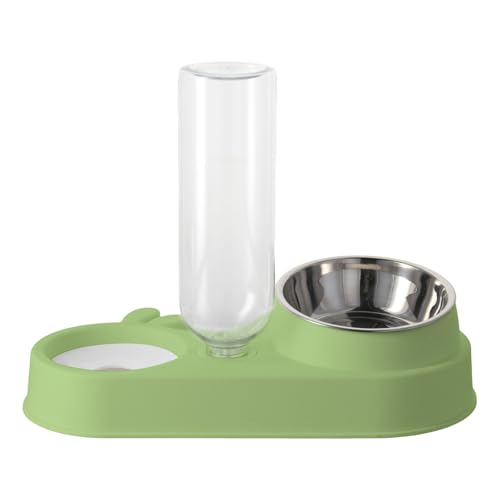 HUANGGG 2 in 1 Katzen Futterbehälter Hunde Wasser Futternapf Doppelfutter Wasserspender Set Katzen Slow Bowl Futterbehälter Supplies von HUANGGG