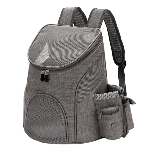 HUANGGG Haustier-Front-Rucksack, tragbar, atmungsaktiv, faltbar, Tragetasche, Reise-Haustier-Rucksack mit Reißverschluss von HUANGGG