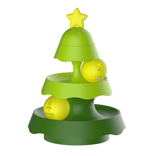 HUANGGG Interaktives Katzenspielzeug Weihnachtsbaum Spielzeug Interaktives Intelligenztraining Plaque Turm Kratzspielzeug von HUANGGG