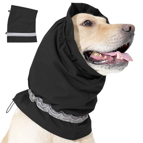 HUANGTNG Hunde-Kapuzenpullover, reflektierend, geräuschunterdrückend, Kopfsack, Angstlinderung für Hunde, Hämatom-Heilung von HUANGTNG