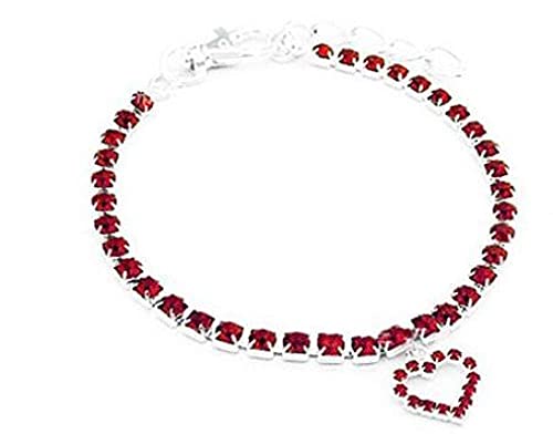 1 STÜCK Mode Strass Hundehalsband für kleine Hunde Katze Perlenketten mit Anhänger Jeweled SML Haustierprodukte, Gold, 25CM von NC