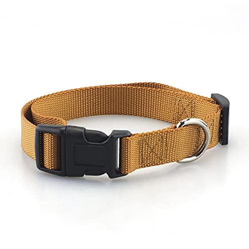 12 STÜCKE Set Hochwertiges Buntes Haustier Hund Katzenhalsband Nylon Haustier Katzen Hunde Kätzchen Halsband Einstellbar, Braun 1 Stück, S von HUANSUN