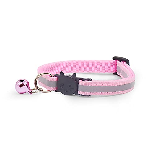 12 STÜCKE Set Hochwertiges Buntes Haustier Hund Katzenhalsband Nylon Haustier Katzen Hunde Kätzchen Halsband Einstellbar, Katzenhalsband B, M von HUANSUN