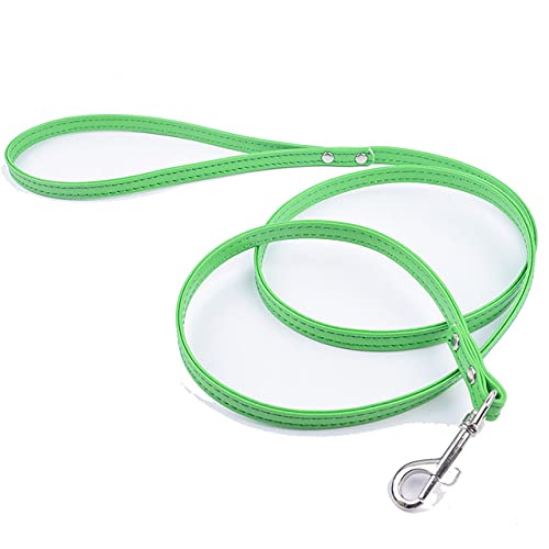 12Colors Pet Lead Leine für Hunde Katzen Rot Grün Rose Pu Leder Walking Hundeleinen Größe XS SM Hundebedarf,grün,Breite 15mm von NC