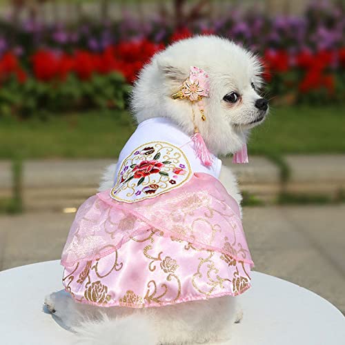 Frühling und Sommer Haustier Hund Kleid Hund Brautkleid Rock Welpen Kleidung Frühling Kleider Hunde Rock Hund Katze Kostüm,Weiß,XL von NC