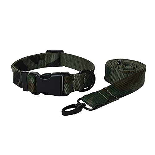 Gelbes Camouflage-Hundehalsband und Hundeleine für Hundehalsbänder Heimtierbedarf Halskette, Halsband und Leine-Set1,S von NC