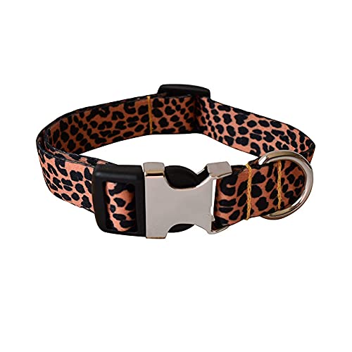 HUANSUN Leopardenfarbener Anzug Haustierzubehör für Halsbänder Hundeleine Hunde Haustier Hundehalsband und Leine-Set,Hundehalsband,M von HUANSUN