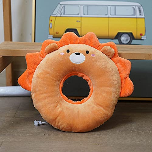 Haustier Hund Katzenhalsband Verstellbares Halsband Weicher Kreis Niedlicher Donut Haustierschutzhalsband für Katze,orange,M von HUANSUN