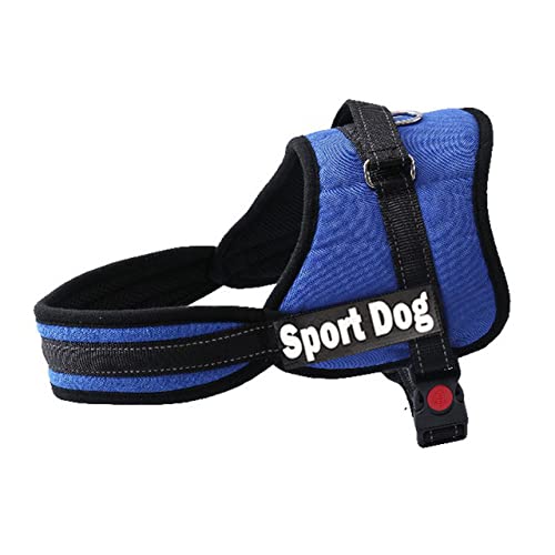 Haustier Hund personalisiertes Geschirr 5 Farben 5 Größen groß mittel klein Hundegeschirr Haustier Weste Strap,Blau,XL von HUANSUN