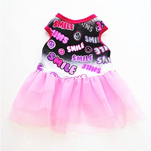 Haustier Hunde Kleidung Strand Paare Sommer Hundekleid für kleine Welpen Kleidung Atmungsaktives Cupcake Kleid Rock Haustiere Weste Chihuahua,Schwarzes Kleid,M von NC