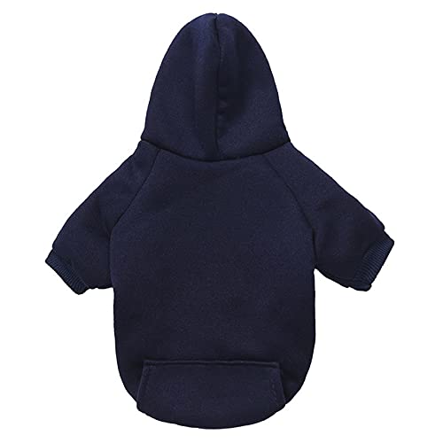 Haustier Hundebekleidung für kleine Hundemantel Jacke Winterhunde Haustiere Kleidung für Hunde Hoodies Kostüm,Marineblau,XXL von HUANSUN