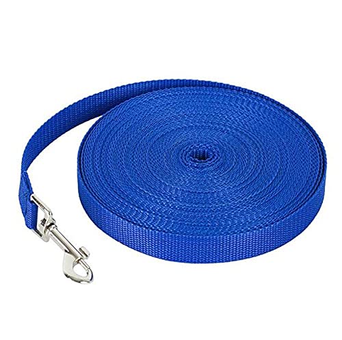 Haustier Hundeleine für Hunde Katzen Nylon Walk Hundeleine Ausgewählte Größe 1,5M 1,8M 3M 6M 10M Outdoor Hundegeschirr,Blau,10m von HUANSUN