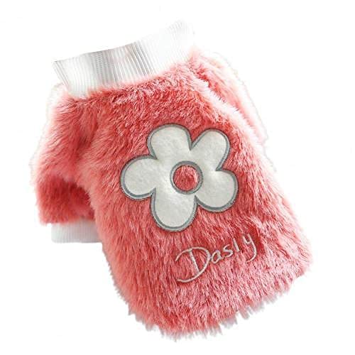 Haustier Pullover Rundhals Casual Style Mode Katzen und Hunde Herbst warme Hundekleidung Welpen Jacke Mantel,Rosa,S von HUANSUN