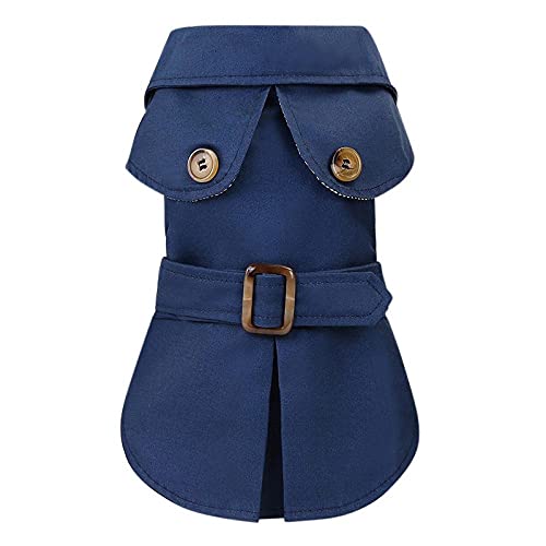 Haustier Tricolor Warmer Mantel Für Herbst Und Winter Für Kleine Hunde Herbstjacke Hund Schöner Mantel Trenchcoat,L,2XL von HUANSUN