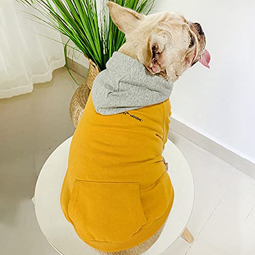 Haustier passende Kleidung für Hunde Winterkleidung Warme Hunde Haustiere Kleidung für Hund Hoodie Kostüm,Haustier,Gelb,4XL,Haustierkleidung von HUANSUN