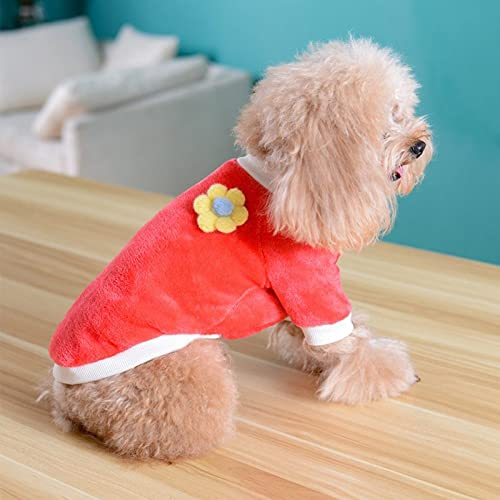 Herbst-Winter-weiche Fleece-Hunde-Kapuzenpullis Haustier-Hundekleidung Welpen-Kätzchen-Haustier-Mäntel für kleine mittlere Hunde Katzen warme Jacke Haustier-Kleidung,R,S von HUANSUN