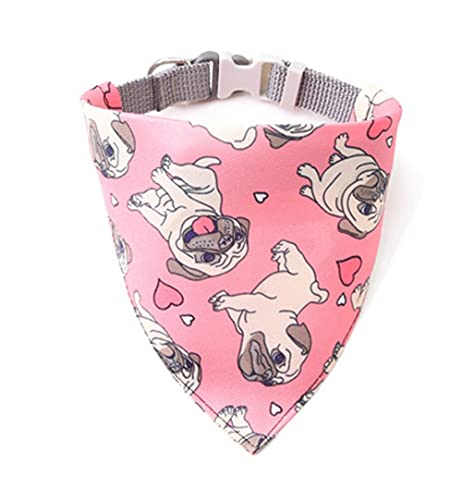 Hund Katze Bandana-Schal-Kragen Verstellbares Haustier-Halstuch Niedlicher Pfotenmuster-Schal Wasserdichtes Speichel-Handtuch für kleinen Hund,C,S von HUANSUN