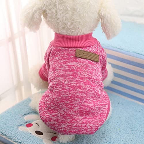 Hundebekleidung Warm Welpen Outfit Haustier Jacke Mantel Winter Hundebekleidung Weiche Pullover Kleidung Für Kleine Hunde,10Rose,S von HUANSUN